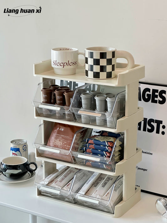 White Tea Bag Storage Shelf