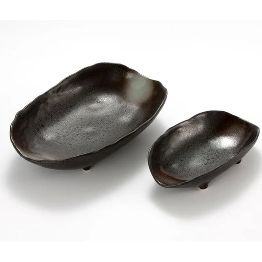 Black Porcelain Irregular Edge Bowl