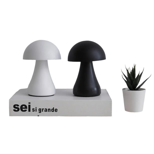 LED Portable Rechargeable Dimmable Mushroom Table Lamp