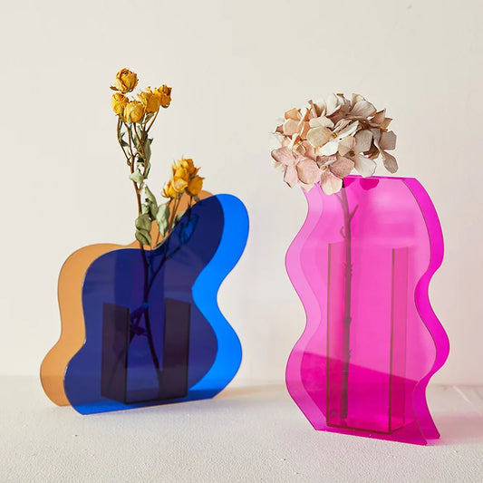 Irregular Shaped Acrylic Vases - Dekorwright 